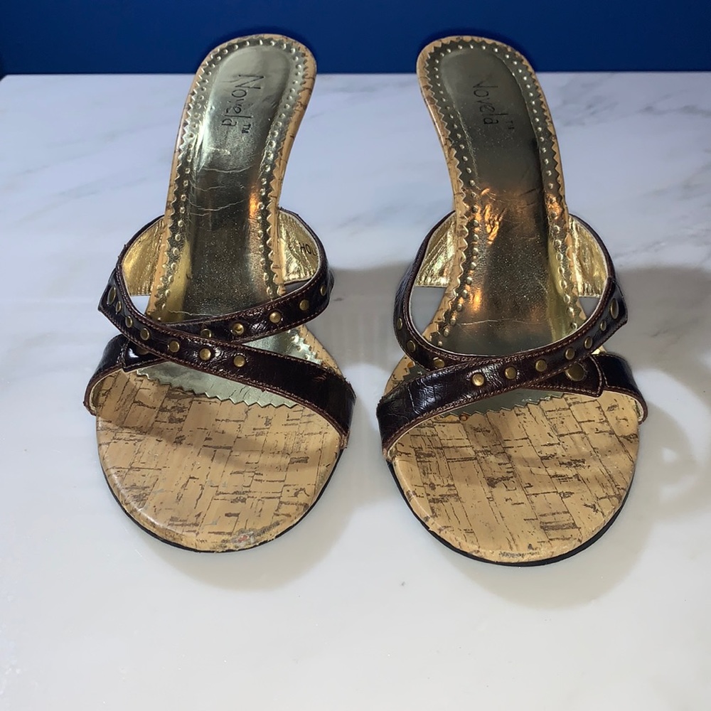 Novela Holly Wedge Sandal Brown 9